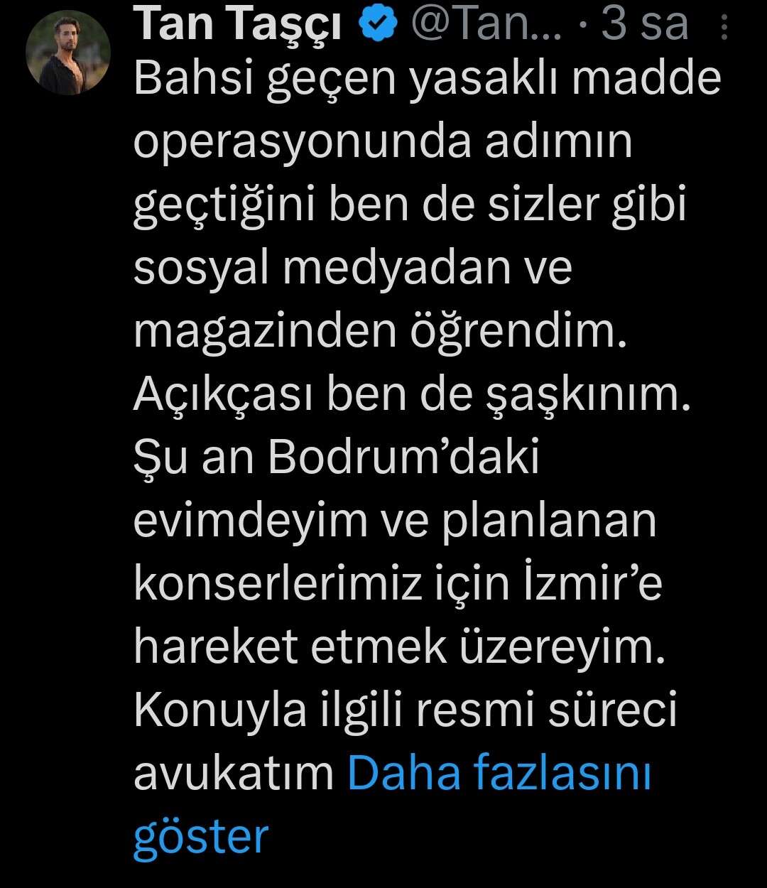 Tan Taşçı’dan Gözaltı Açıklaması: “Bodrum’daki Evimdeyim, Konserlerim Devam Ediyor” 3